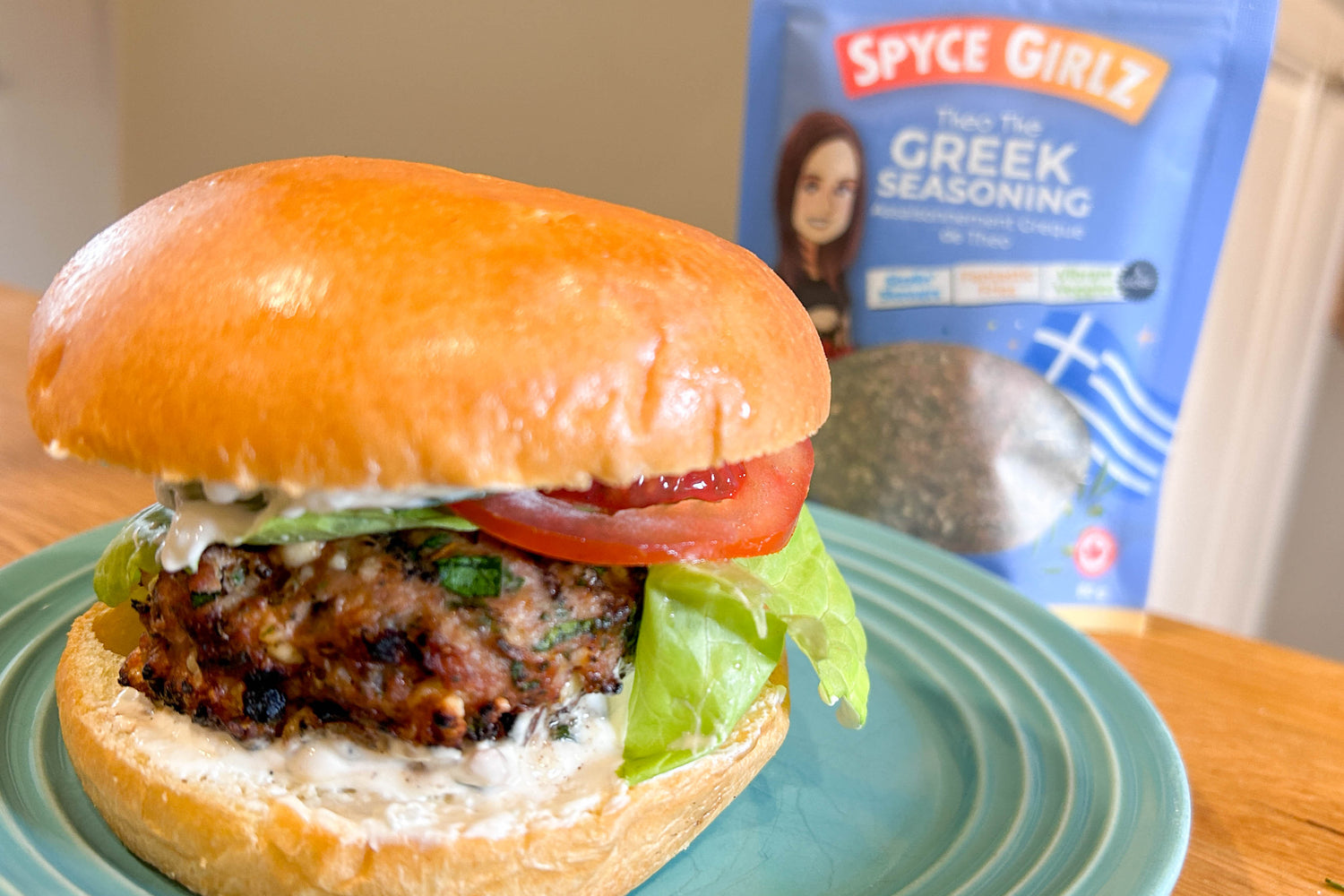 Greek Inspired Turkey Burgers