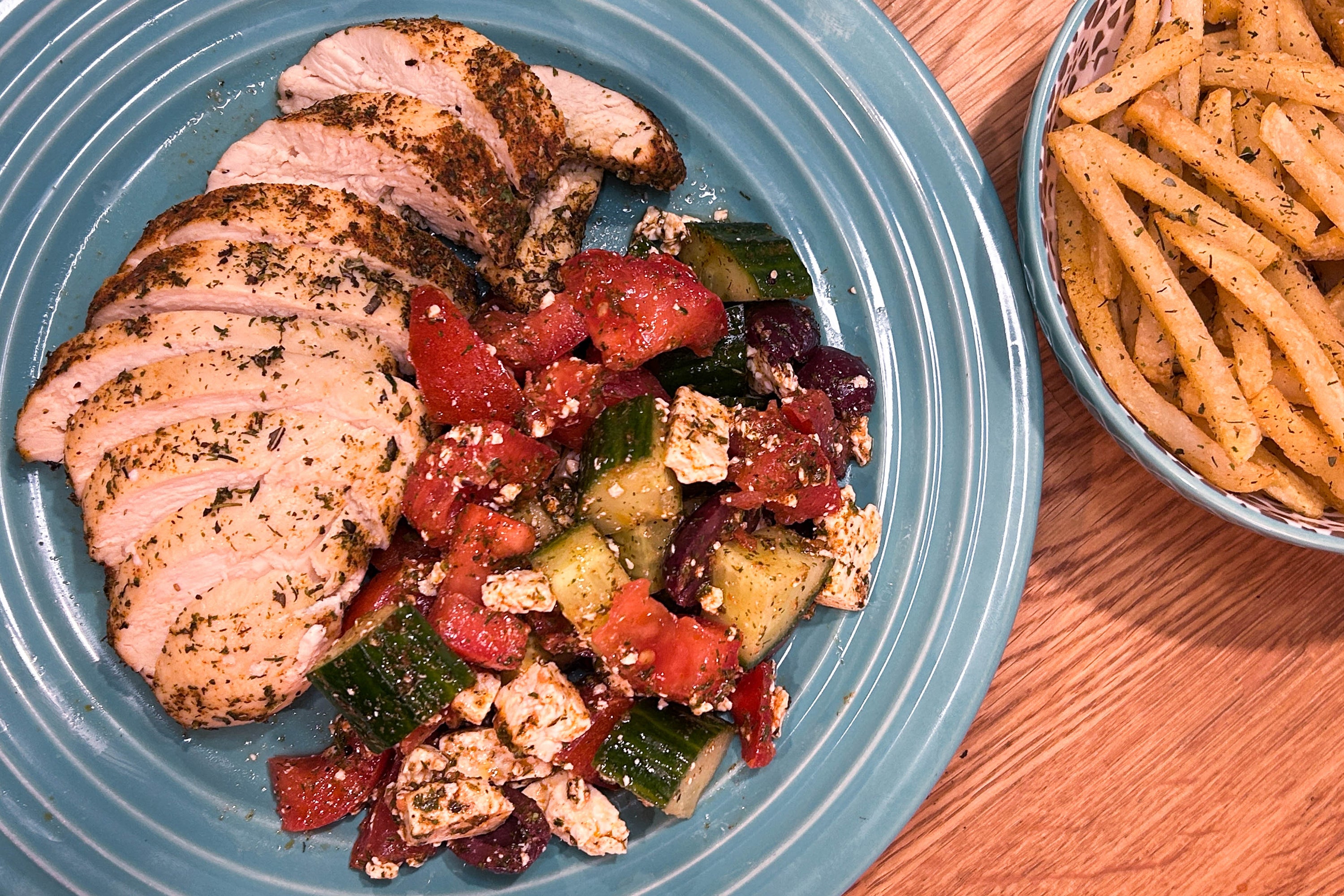 Chicken and Greek Salad